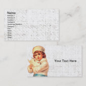 meisje en dove grunge Canvas Visitekaartje (Voorkant / Achterkant)