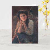 Meisje en een heks - Beatrice Ofor Kaart (Gele Bloem)