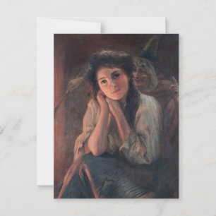 Meisje en een Heks door Beatrice Offor Briefkaart