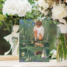 Meisje en Fairies bij Pond Moederdag Kaart