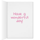  meisje en fiets Birthday-kaart (Binnen (Rechts))