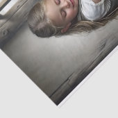 Meisje en Gans Decoupage Tissuepapier (Detail)