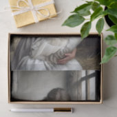 Meisje en Gans Decoupage Tissuepapier (Geschenk)