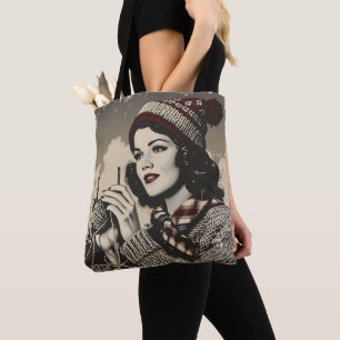 Meisje en garen tote bag