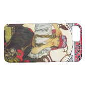 Meisje en Geranium, Mucha Case-Mate iPhone Case (Achterkant (Horizontaal))