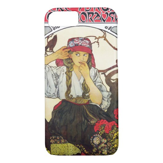 Meisje en Geranium, Mucha Case-Mate iPhone Case (Achterkant)