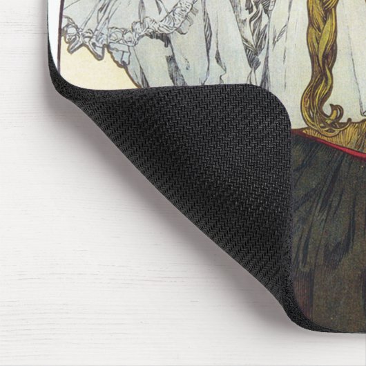 Meisje en Geranium, Mucha Muismat (Hoek)