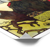 Meisje en Geranium, Mucha Poster (Hoek)