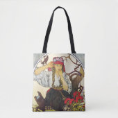 Meisje en Geranium, Mucha Tote Bag (Voorkant)