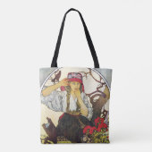 Meisje en Geranium, Mucha Tote Bag (Achterkant)