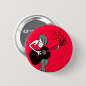 Meisje en gitaar Button (BU24) (Voorkant /achterkant)