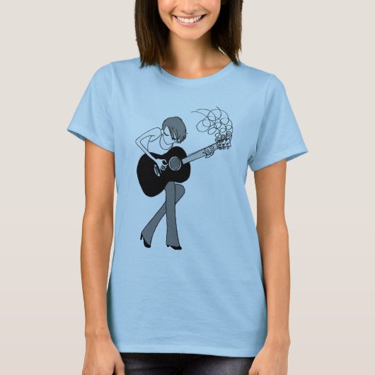 Meisje en gitaar Shirt (T24) (Voorkant)