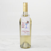 Meisje en glas flessenhanger (Op fles)