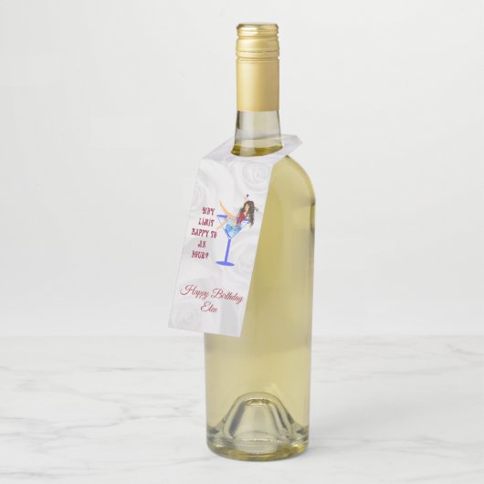 Meisje en glas flessenhanger (Schuin)