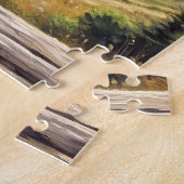 Meisje en Golden Retriever Op Een Bergtop Legpuzzel (Zijkant)