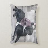 Meisje en haar hond accent kussen (Voorkant(Verticaal))