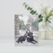 Meisje en haar Hond Briefkaart (Staand voorkant)