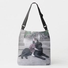 Meisje en haar Hond Crossbody Tas