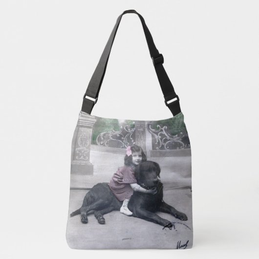 Meisje en haar Hond Crossbody Tas (Voorkant)