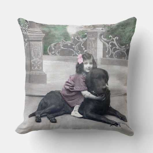 Meisje en haar hond kussen (Voorkant)