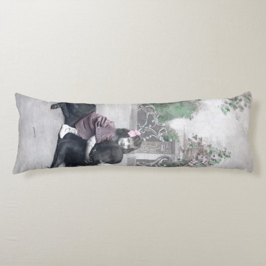 Meisje en haar Hond Lichaamskussen (Voorkant)