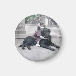 Meisje en haar Hond Magneet