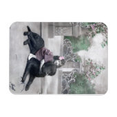 Meisje en haar Hond Magneet (Horizontaal)