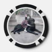 Meisje en haar Hond Poker Chips (Achterkant)