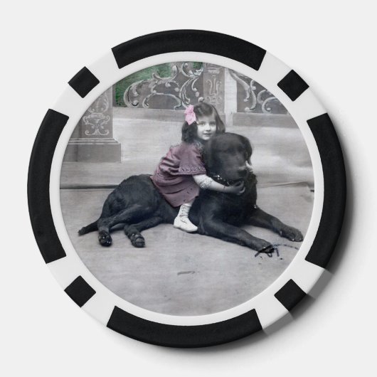 Meisje en haar Hond Poker Chips (Achterkant)