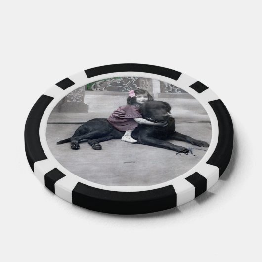 Meisje en haar Hond Poker Chips (Enkel)