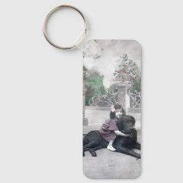 Meisje en haar Hond Sleutelhanger