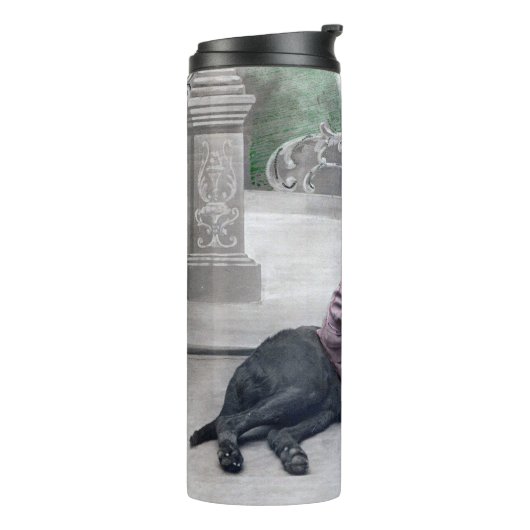 Meisje en haar Hond Thermosbeker (Gedraaid links)