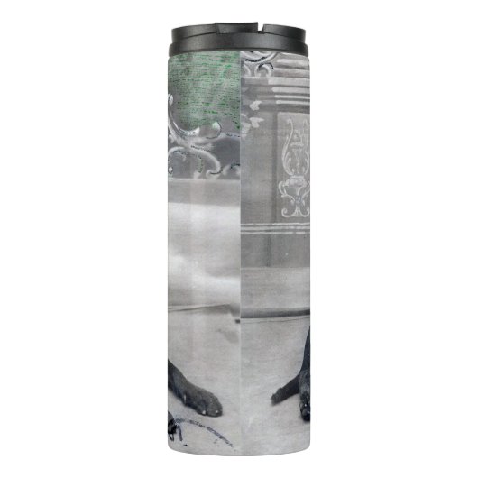 Meisje en haar Hond Thermosbeker (Achterkant)