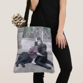 Meisje en haar Hond Tote Bag (Dichtbij)