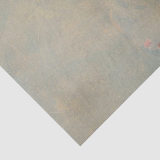 Meisje en haar konijn  schilderij Decoupage Tissuepapier (Detail)