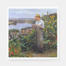 Meisje en haar Pet Dove (jonge vrouw en vogel)