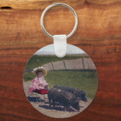  meisje en haar poten sleutelhanger (Voorkant)