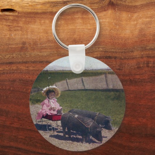  meisje en haar poten sleutelhanger (Voorkant)