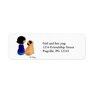 Meisje en Haar Pug Etiket