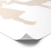   Meisje en Herten Silhouet Poster (Hoek)