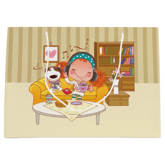 Meisje en hond cadeautas (Voorkant)