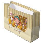 Meisje en hond cadeautas (Voorkant Gekanteld)