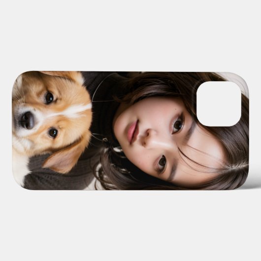 Meisje en hond Case-Mate iPhone case (Achterkant (horizontaal))