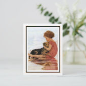  meisje en hond Jessie Willcox Smith Briefkaart (Staand voorkant)