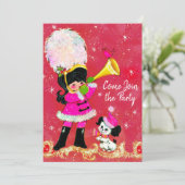 meisje en hond kerst nieuwjaar kaart (Staand voorkant)