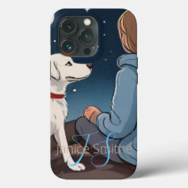 Meisje en Hond Monogram Case-Mate iPhone Case