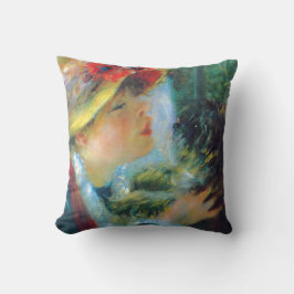 Meisje en hond Renoir Impressionisme Fine Art Kussen