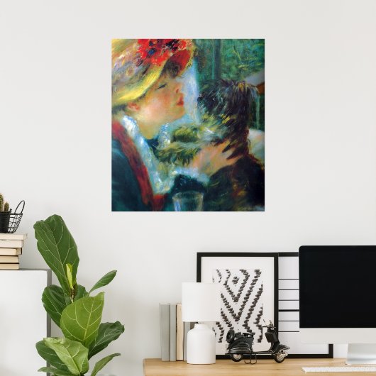 Meisje en hond Renoir Impressionisme Fine Art Poster (Thuiskantoor)
