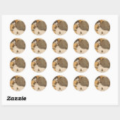 Meisje en hond ronde sticker (Vel)