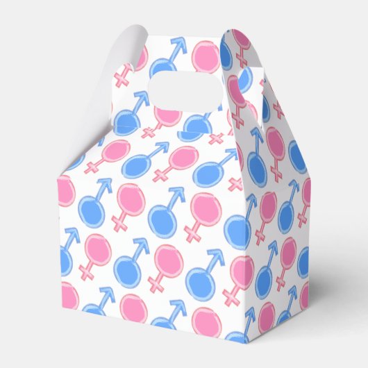 Meisje en jongen Geslacht Symbolen Geslacht Onthul Bedankdoosjes (Voorkant Zijde)